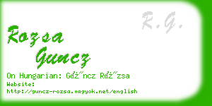 rozsa guncz business card